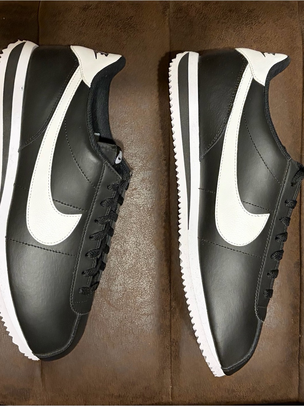 Nike Cortez Leather Black White Men's Size 12 - LIKE NEW Worn Twice (No Box)